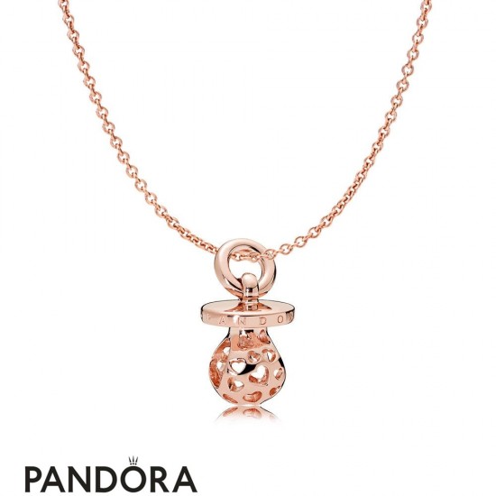 Pandora & Rose 335 Pandora Rose Pacifier Necklace Gift Set Jewelry