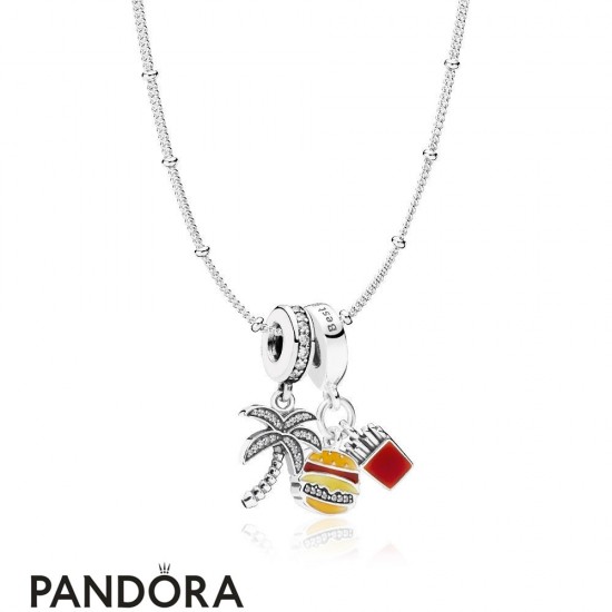 Women's Pandora Party In Paradise Necklace Set Jewelry