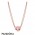 Women's Pandora Peach Blossom Flower Necklace Cz Jewelry
