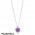 Women's Pandora Purple Faceted Floating Locket Necklace With Pendant Jewelry