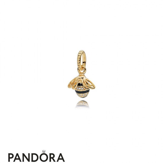 Women's Pandora Queen Bee Pendant Pandora Shine Black Enamel Jewelry