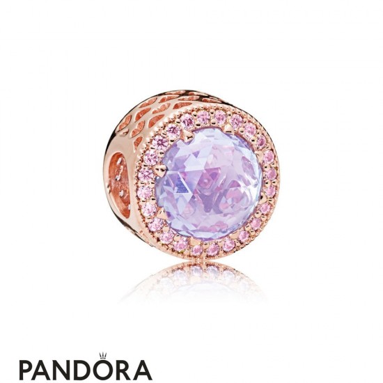 Pandora Rose Lavender Radiant Hearts Charm Jewelry