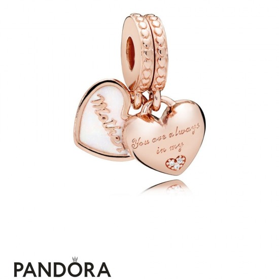 Pandora Rose Mother And Daughter Hearts Hanging Charm Jewelry