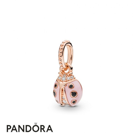 Pandora Rose Enamel Pandora Rose Lucky Pink Ladybird Necklace Pendant Jewelry