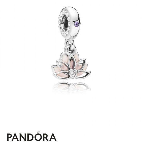 Women's Pandora Serene Lotus Flower Hanging Charm Jewelry