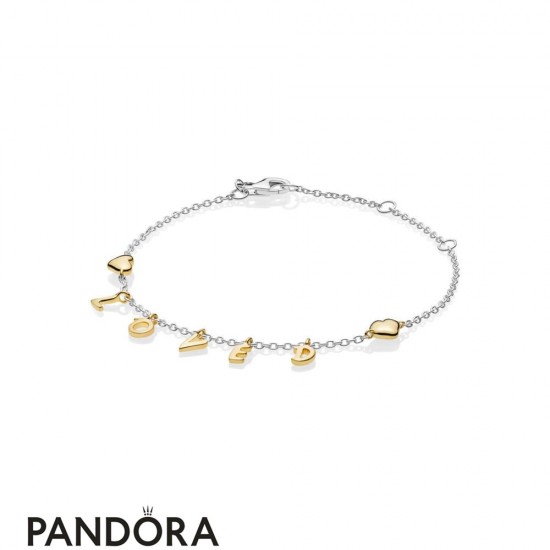 Pandora Shine Loved Script Bracelet Jewelry