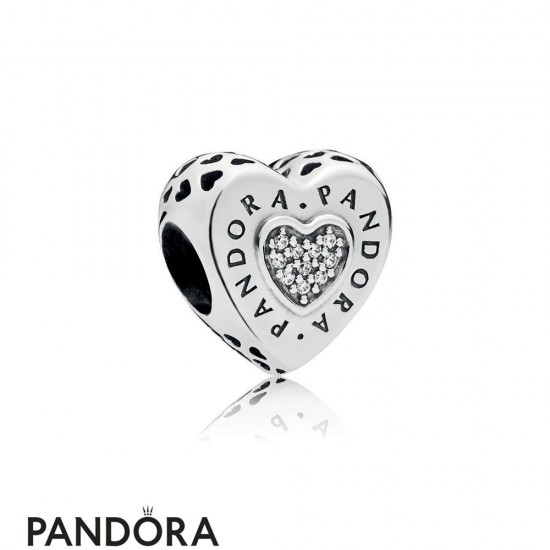 Pandora Signature Heart Charm Jewelry