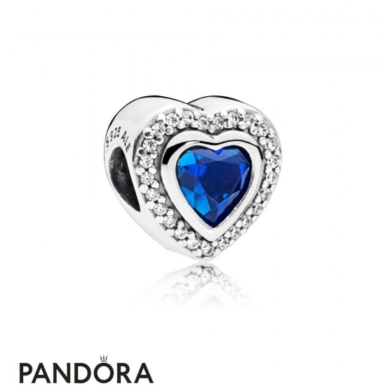 Women's Pandora Sparkling Night Blue Love Heart Charm Jewelry