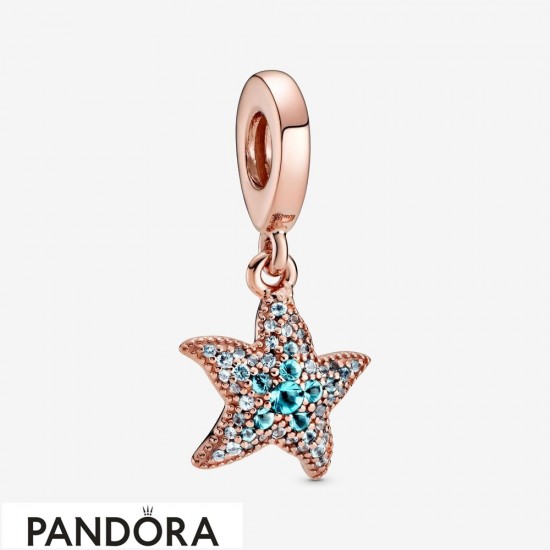 Women's Pandora Sparkling Starfish Dangle Charm Jewelry
