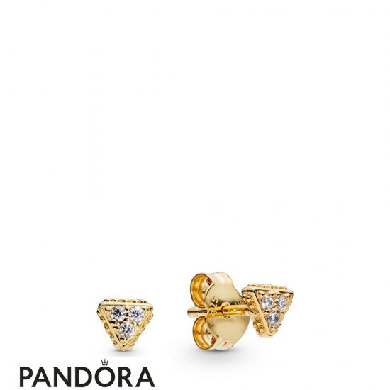 Women's Pandora Sparkling Triangles Stud Earrings Pandora Shine Jewelry