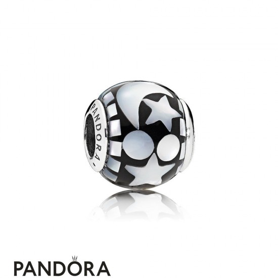 Pandora Winter Collection Celestial Mosaic Charm Black Acrylic Mother Of Pearl Jewelry