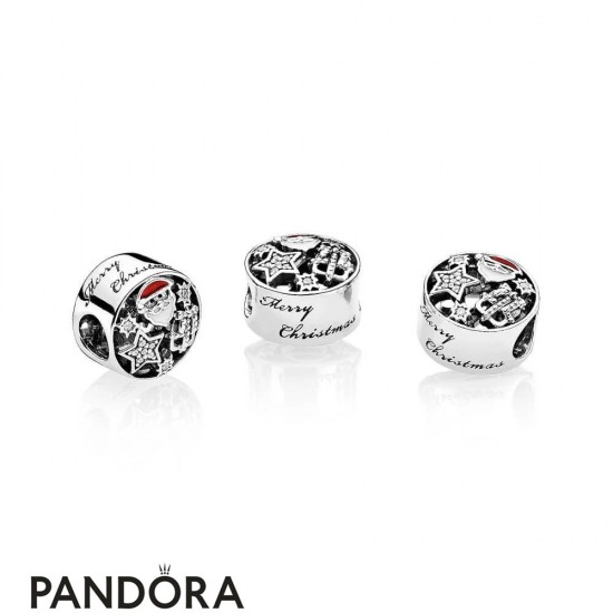 Pandora Winter Collection Christmas Joy Charm Mixed Enamel Jewelry