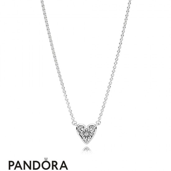 Women's Pandora Winter Collection Heart Of Winter Necklace Jewelry