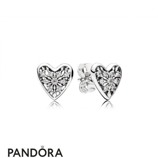 Pandora Winter Collection Hearts Of Winter Stud Earrings Jewelry