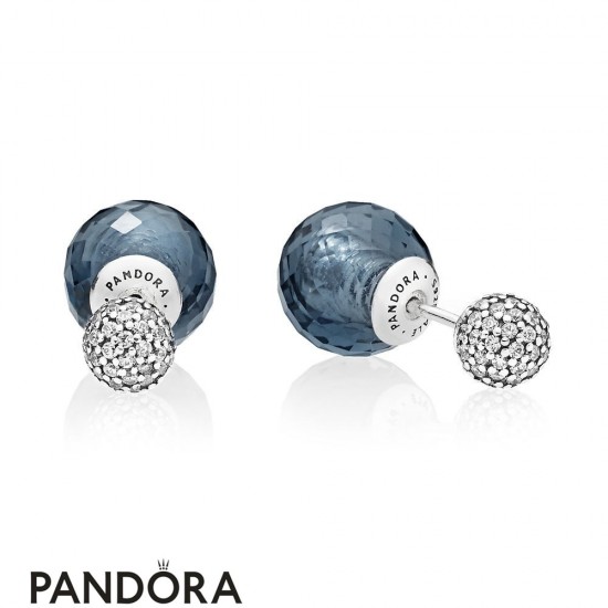 Pandora Winter Collection Shimmering Drops Midnight Blue Crystals Jewelry