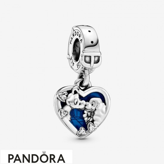 Women's Pandora Charm Pendant Disney Heart Belle And The Tramp Jewelry