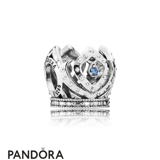 Pandora Disney Charms Elsa's Crown Charm Blue Cz Jewelry