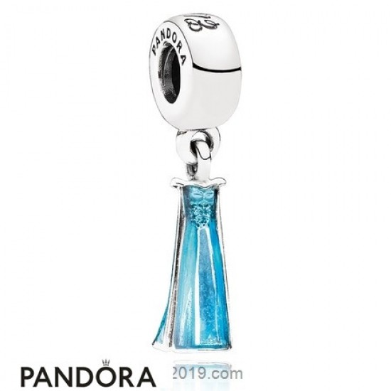 Pandora Disney Charms Elsa's Dress Pendant Charm Mixed Enamel Jewelry