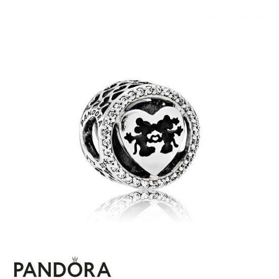 Pandora Disney Charms Mickey Minnie Love Charm Clear Cz Jewelry