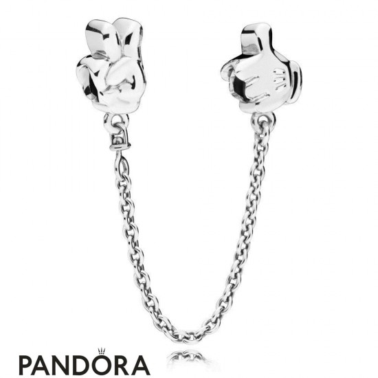 Women's Pandora Disney Mickey Gestures Safety Chain Jewelry