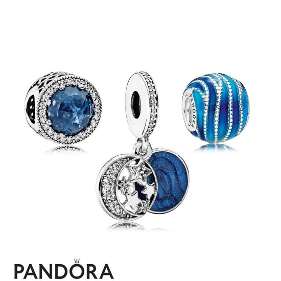 Women's Pandora Brilliant Blue Charm Pack Jewelry