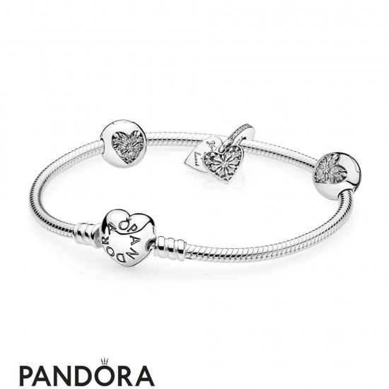 Women's Pandora Hearts Of Winter Bracelet Gift Set Jewelry