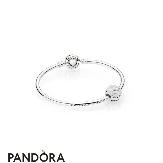 Pandora Holiday Gift Tree Of Hearts Limited Edition Bangle Set Jewelry