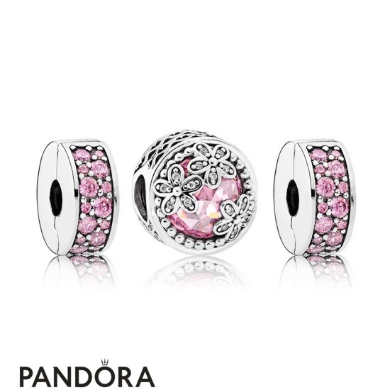 Women's Pandora Pretty In Pink Charm Set Jewelry