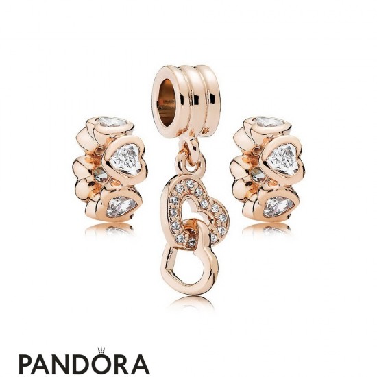 Pandora Rose Interlocked Hearts Charm Pack Jewelry