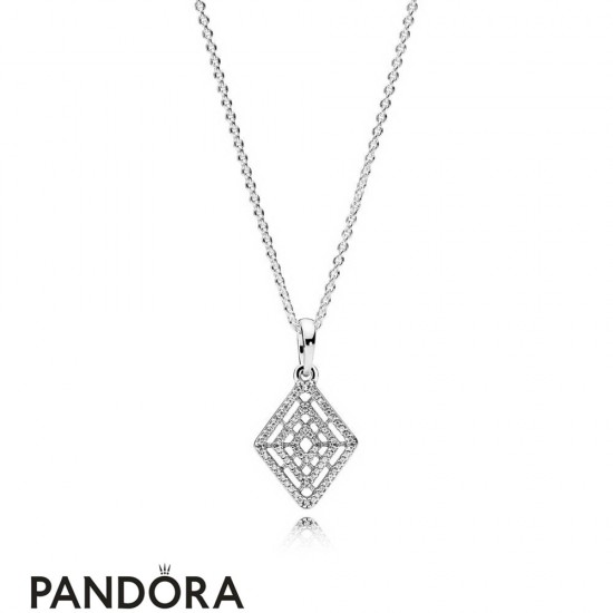 Women's Pandora Geometric Lines Necklace Jewelry