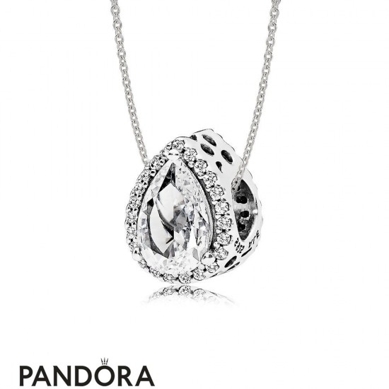 Women's Pandora Radiant Teardrop Necklace Gift Set Jewelry