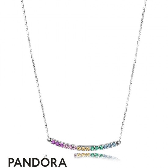 Women's Pandora Rainbow Arcs Of Love Necklace Jewelry
