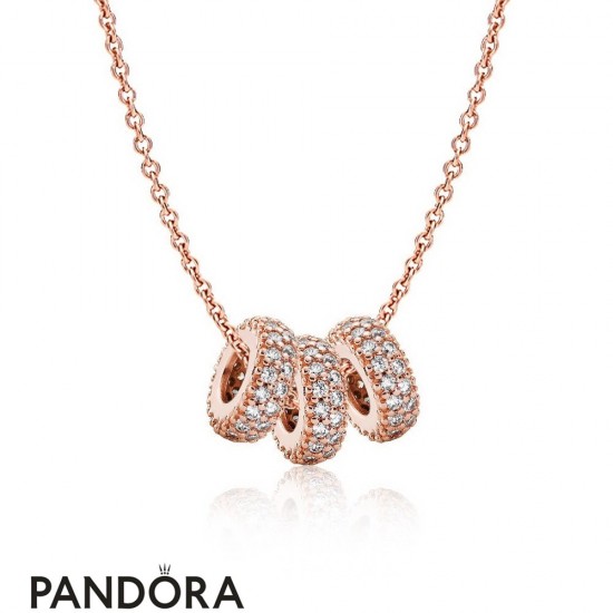 Pandora Rose Pave Spacer Necklaces Jewelry