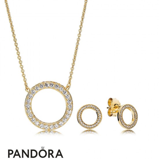 Pandora Shine Forever Pandora Necklace And Earring Set Jewelry