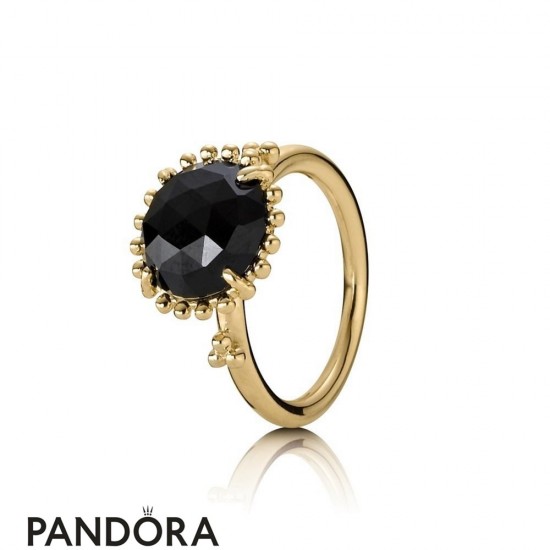 Pandora Rings Shining Star Ring Black Spinel Jewelry